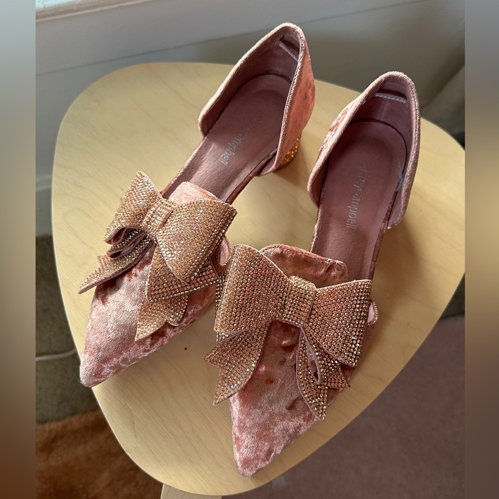 Jeffrey Campbell Pink Crushed Velvet Pink Shoes / 7.5